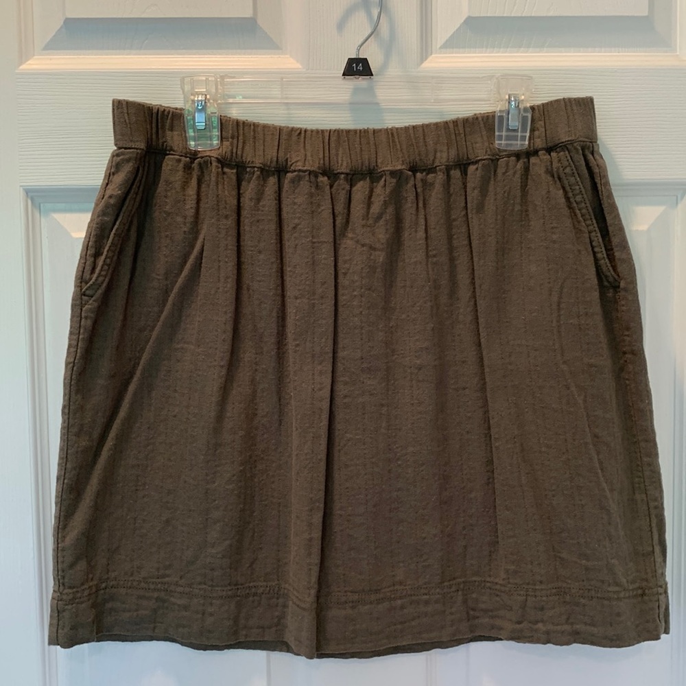 Sonoma Olive Linen Skirt Sz 14